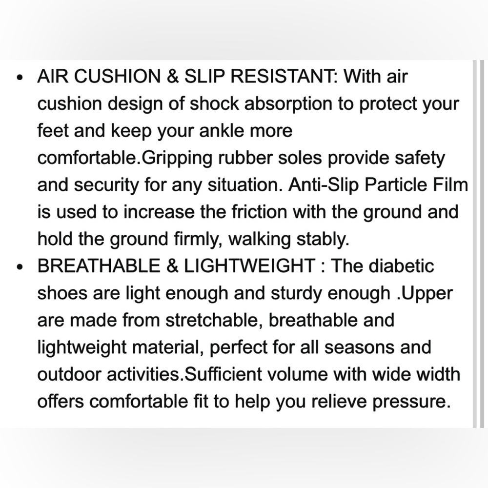 Youyun air cushion diabetic nonslip memory foam walking sneaker - Picture 11 of 11